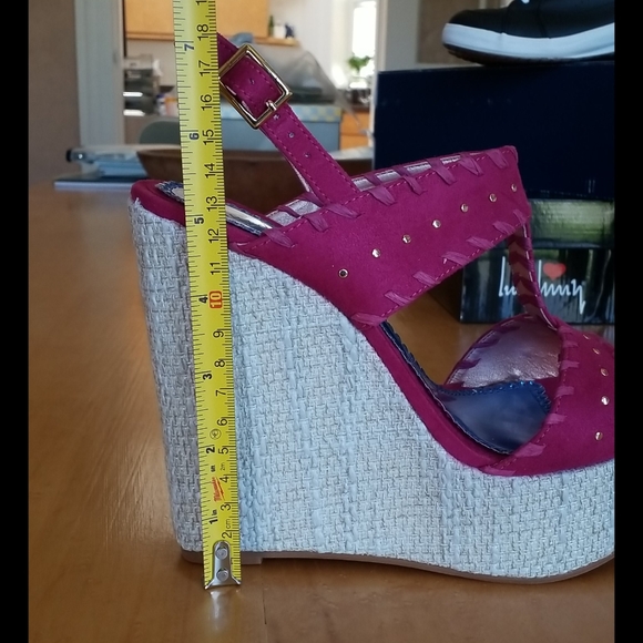 Fuchsia platform heels - Picture 8 of 9